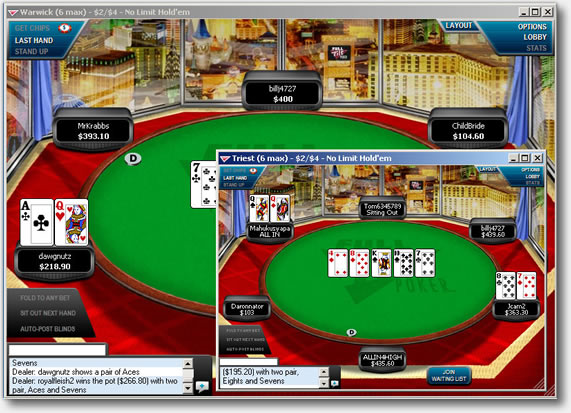 Full Tilt Poker Rezizeable Table