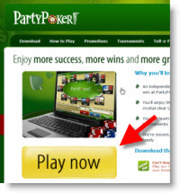 party poker download screen
