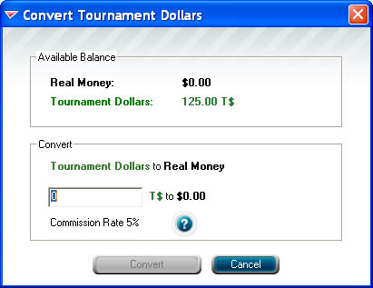 Full Tilt Poker Tournament Dollar Conversion Rate